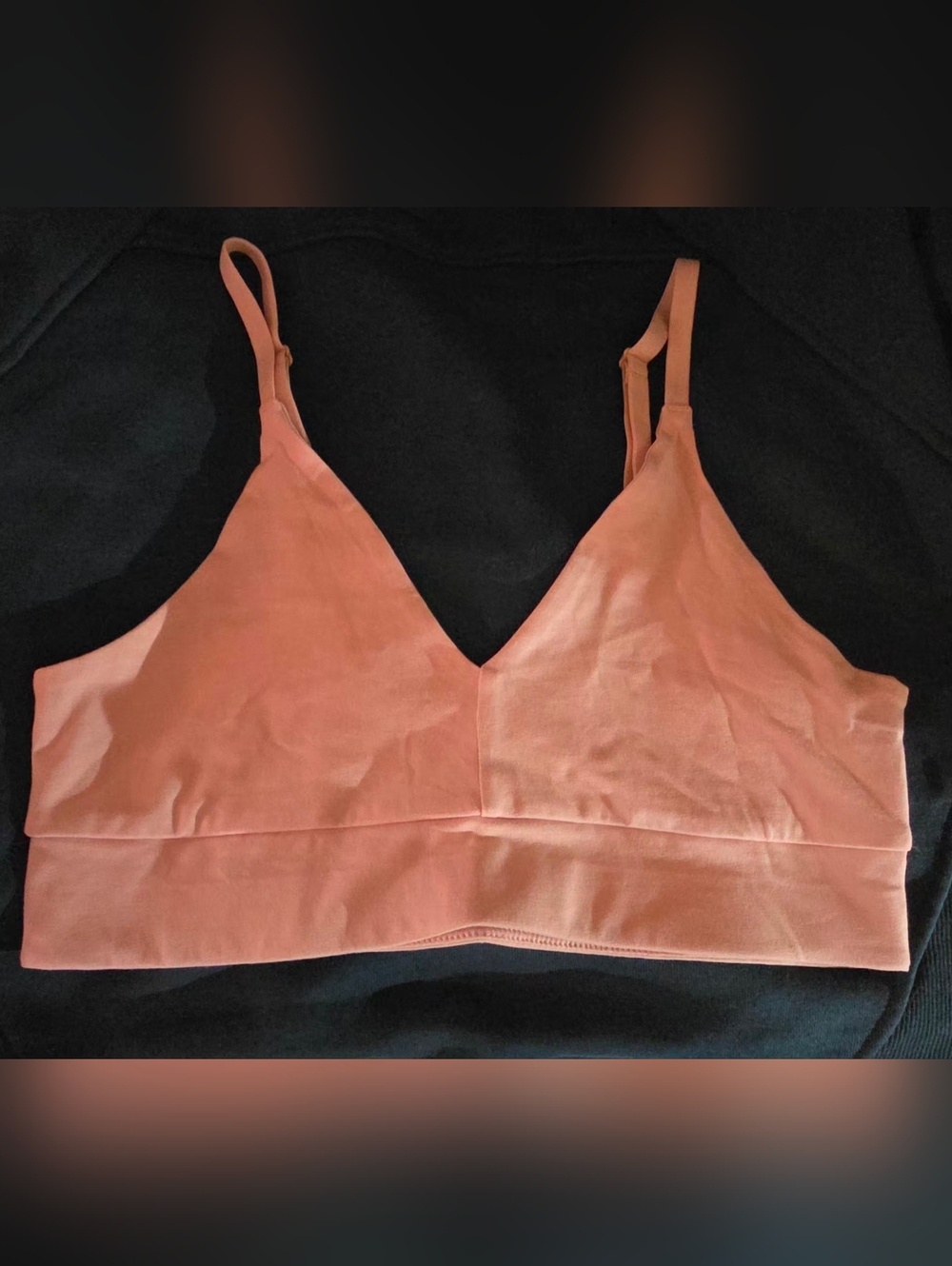 NWOT- Pact Organic- Soft V-Neck Bralette in Dusty Rose